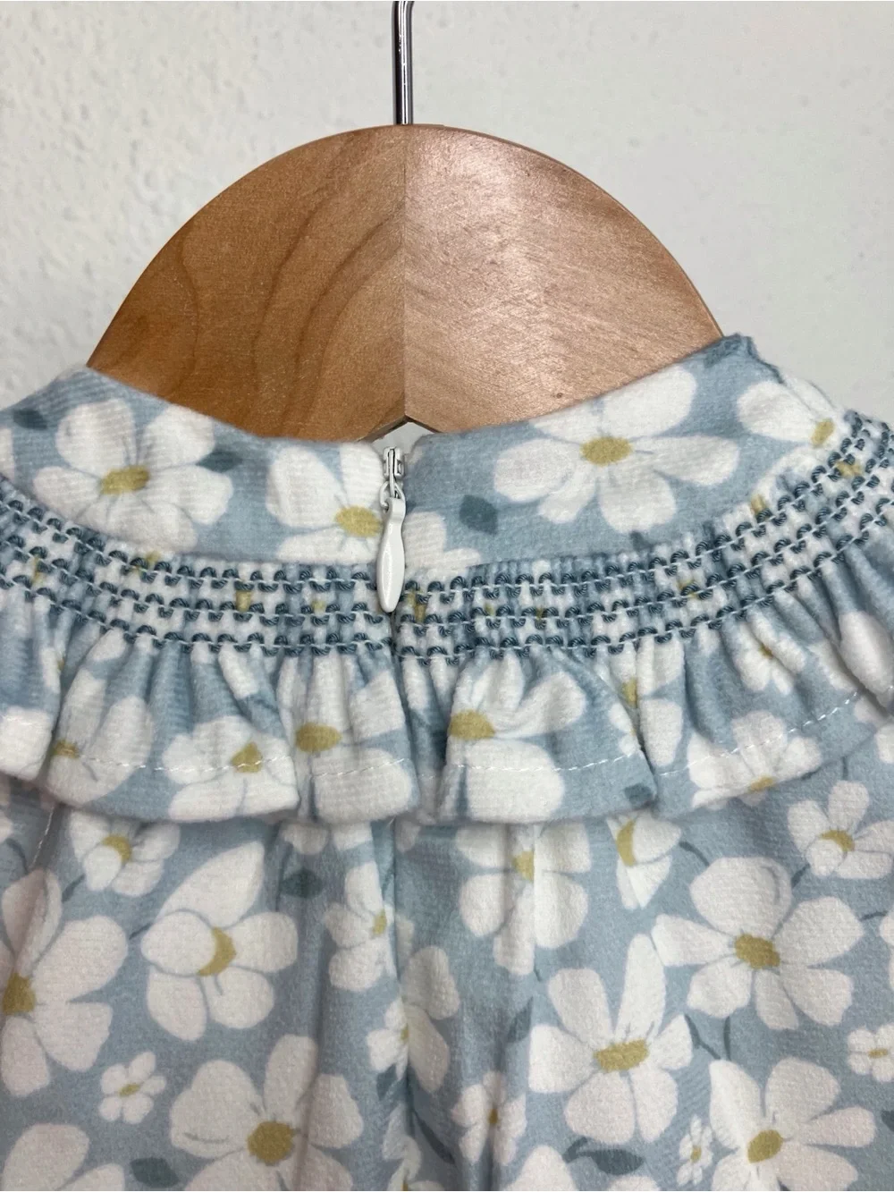 NWT Mayoral smocked dress blue white daisy floral infant‎ girls 4-6 months